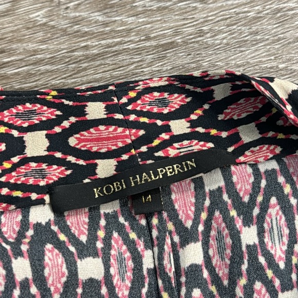 Kobi Halperin long sleeve silk dress sz 14 - Picture 5 of 5